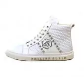 philipp plein chaussures pour homme qp logo high white